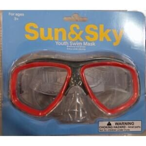 Sun & Sky Youth Swim Mask, New Red